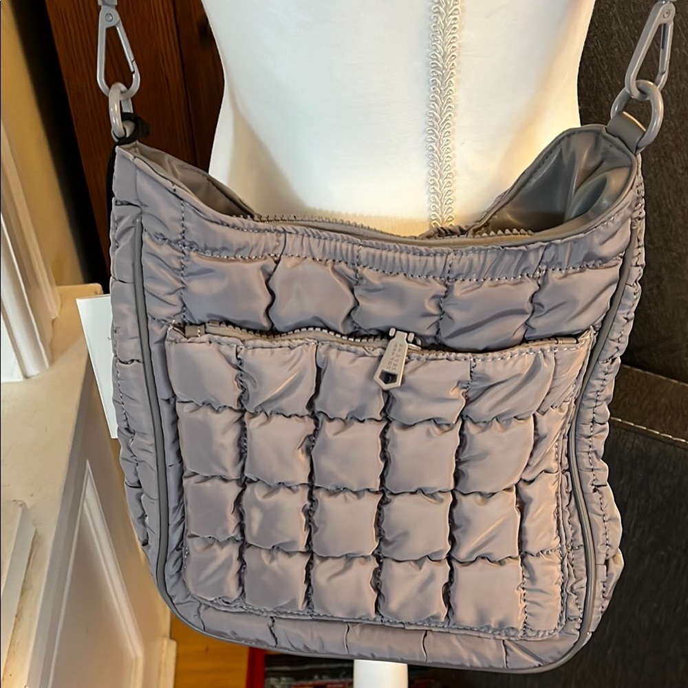Sol and Selene Gray Quilted Crossbody Bag - Picture 3 of 7